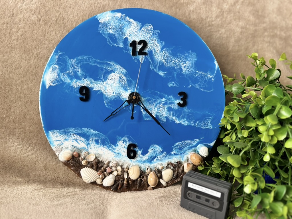 Resin Wall Clock - Ocean Theme